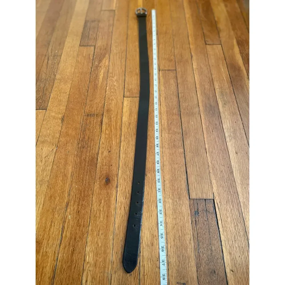 OLD NAVY Distressed Black Leather Belt Womens sz 32 (Runs small)